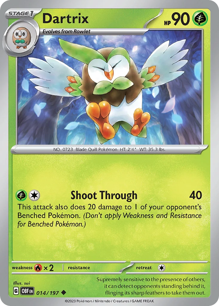 Dartrix Pokemon card