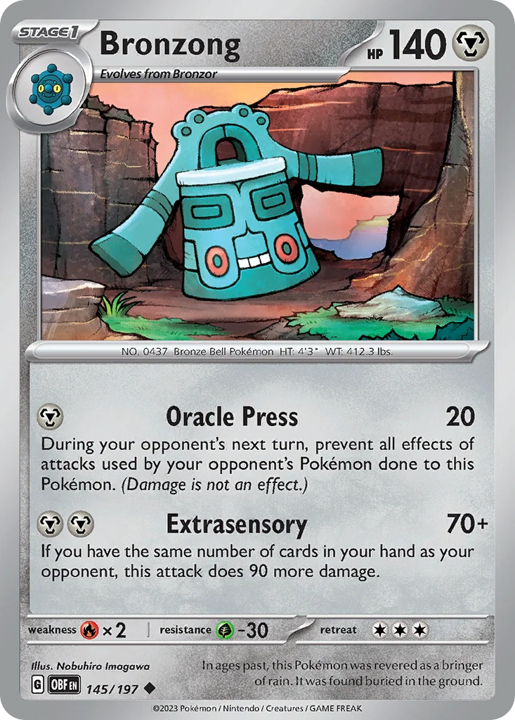 Bronzong Pokemon card