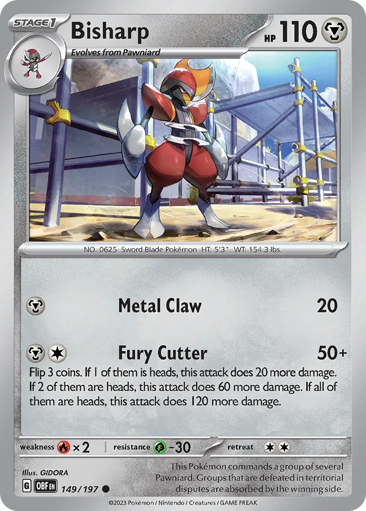 Bisharp Pokemon card
