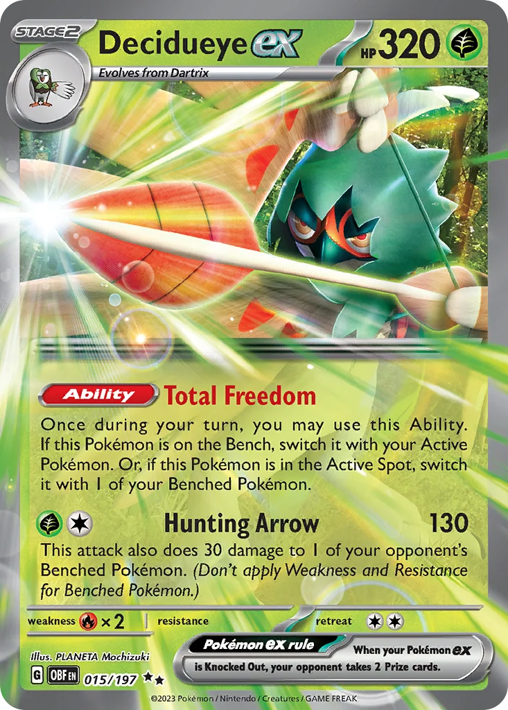 Decidueye ex Pokemon card