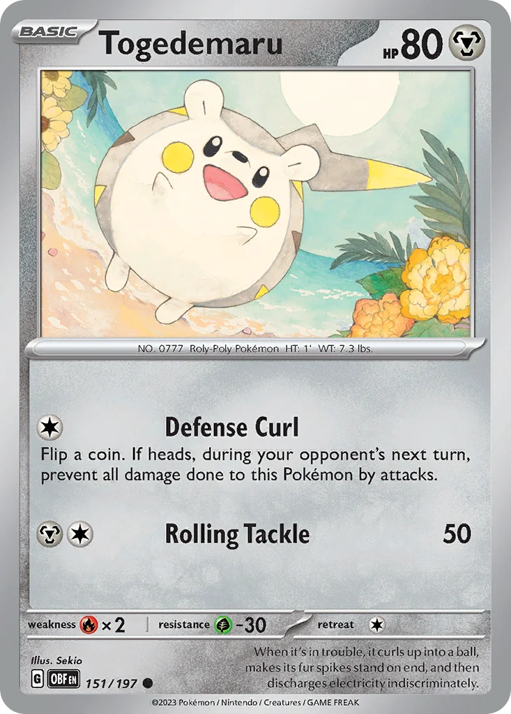 Togedemaru Pokemon card