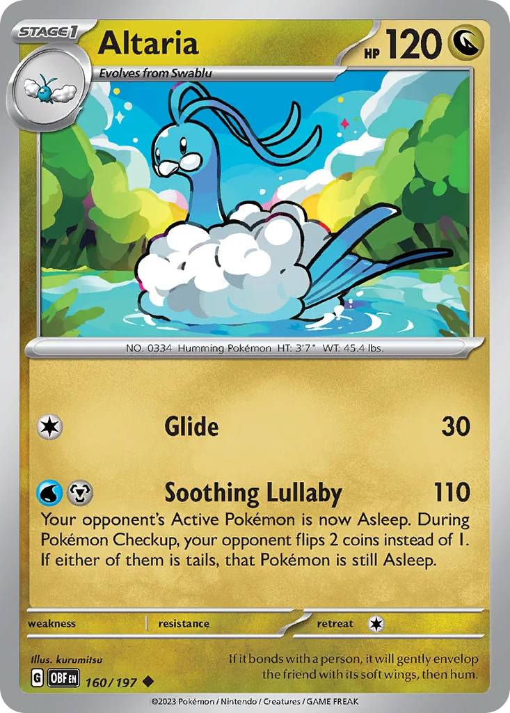 Altaria Pokemon card
