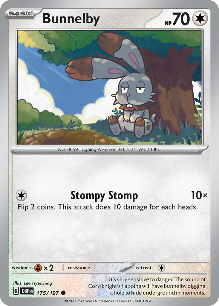 Bunnelby Pokemon card