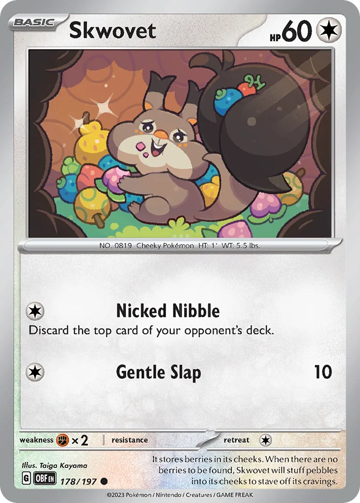 Skwovet Pokemon card