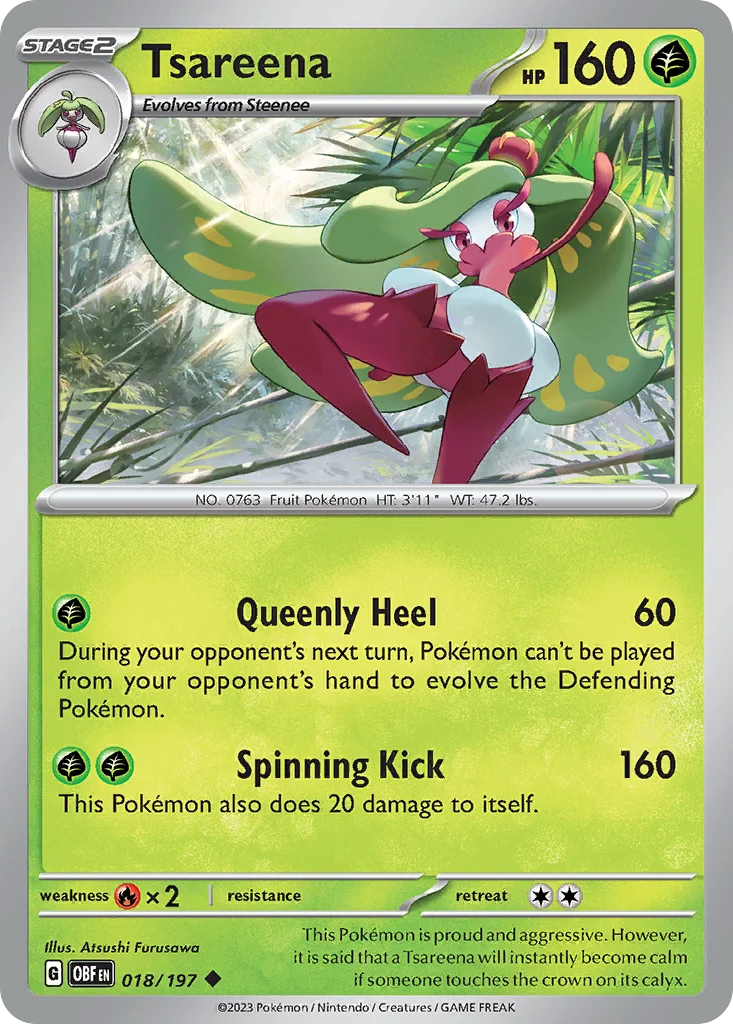 Tsareena Pokemon card