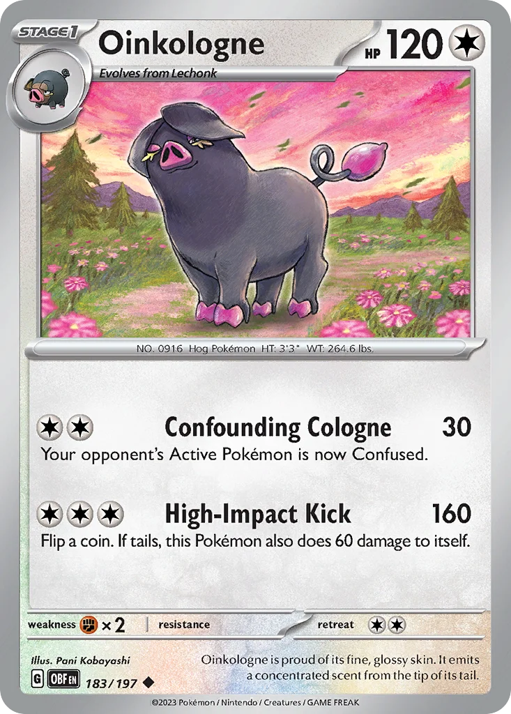 Oinkologne Pokemon card