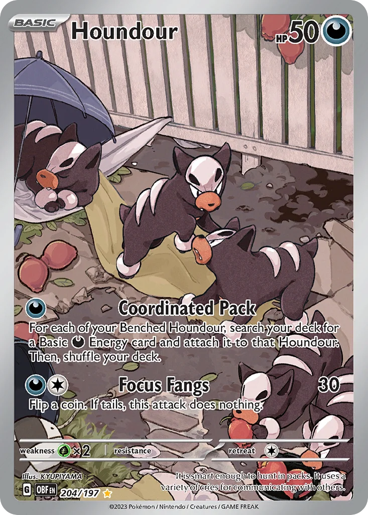 Houndour Pokemon card