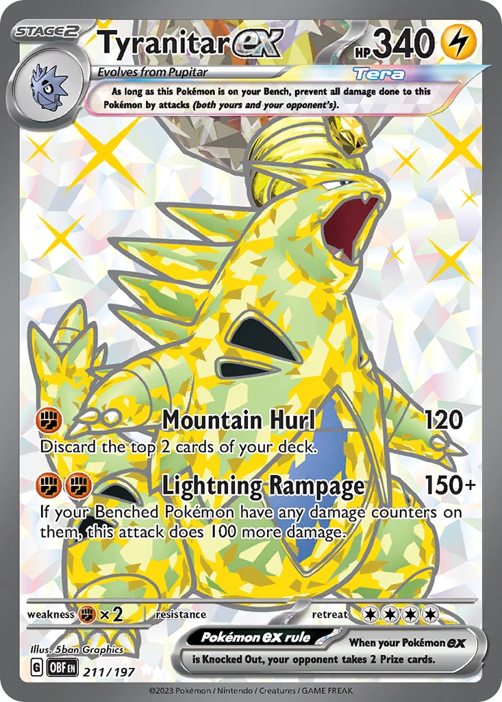 Tyranitar ex Pokemon card