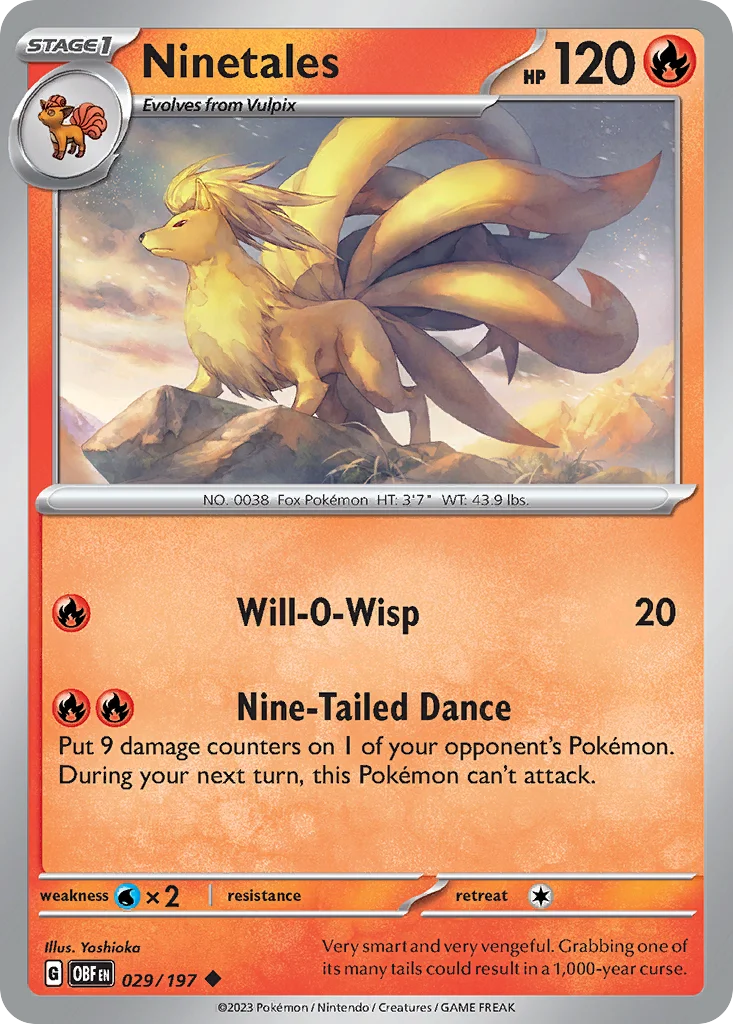 Ninetales Pokemon card