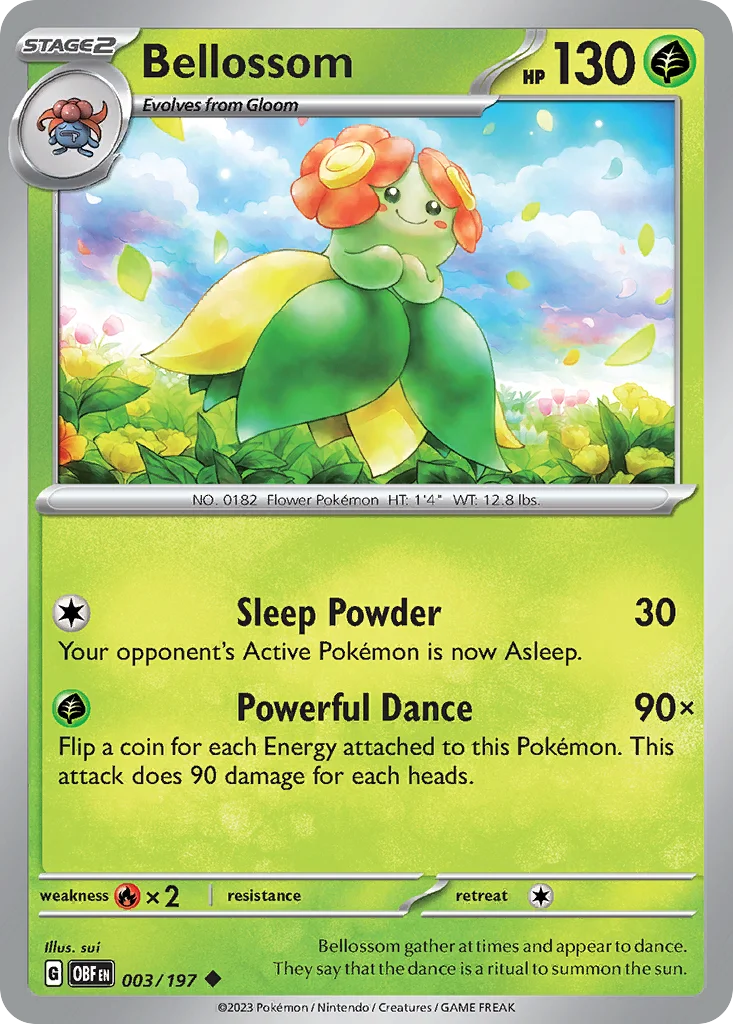 Bellossom Pokemon card