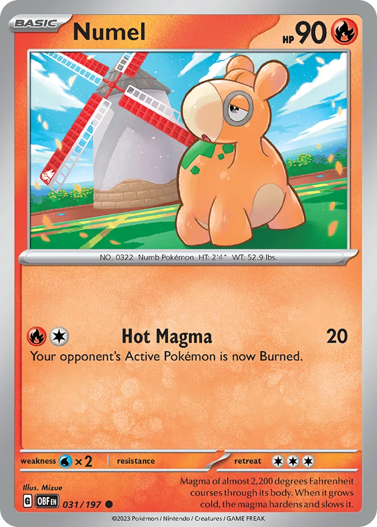 Numel Pokemon card