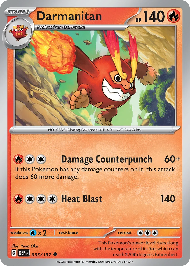 Darmanitan Pokemon card
