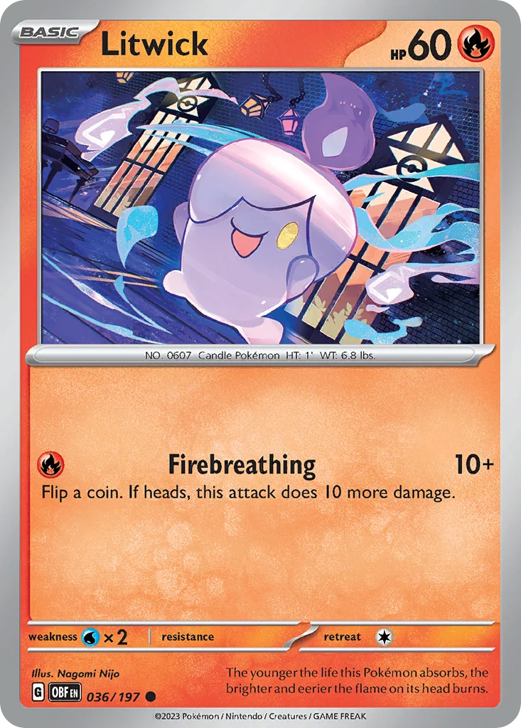 Litwick Pokemon card