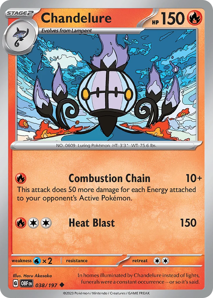 Chandelure Pokemon card