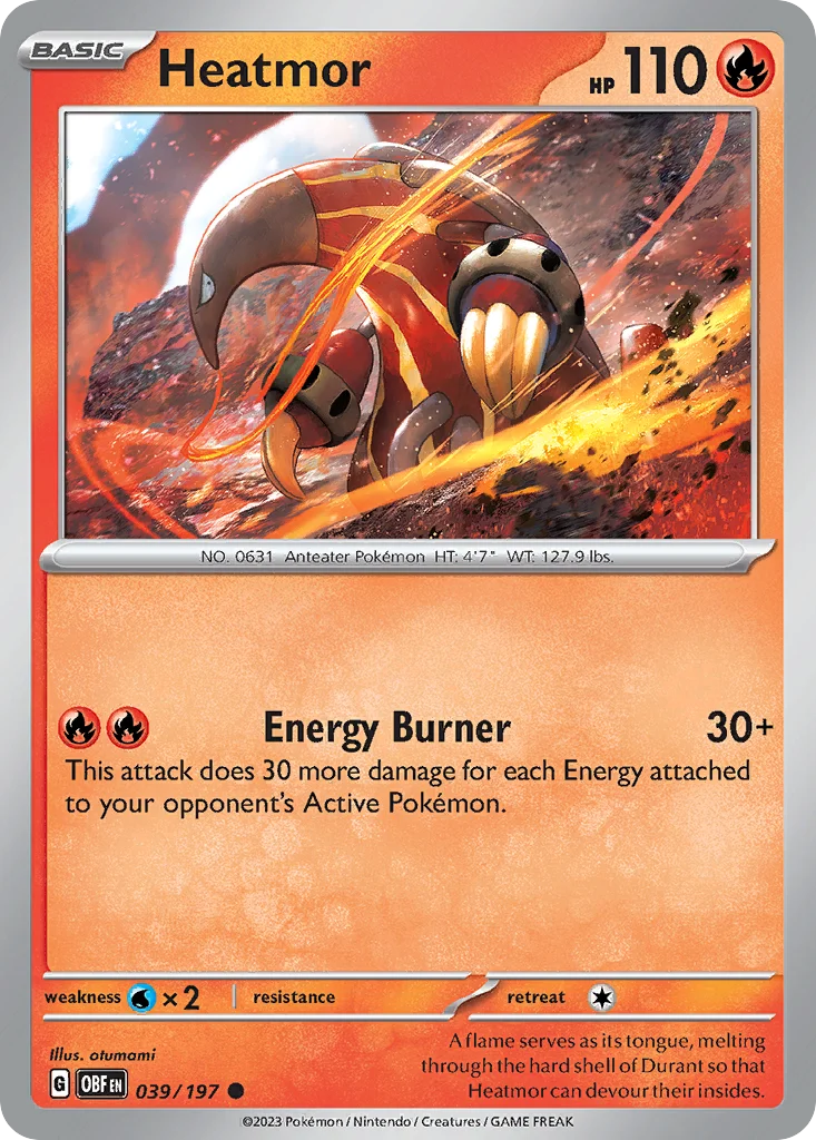 Heatmor Pokemon card