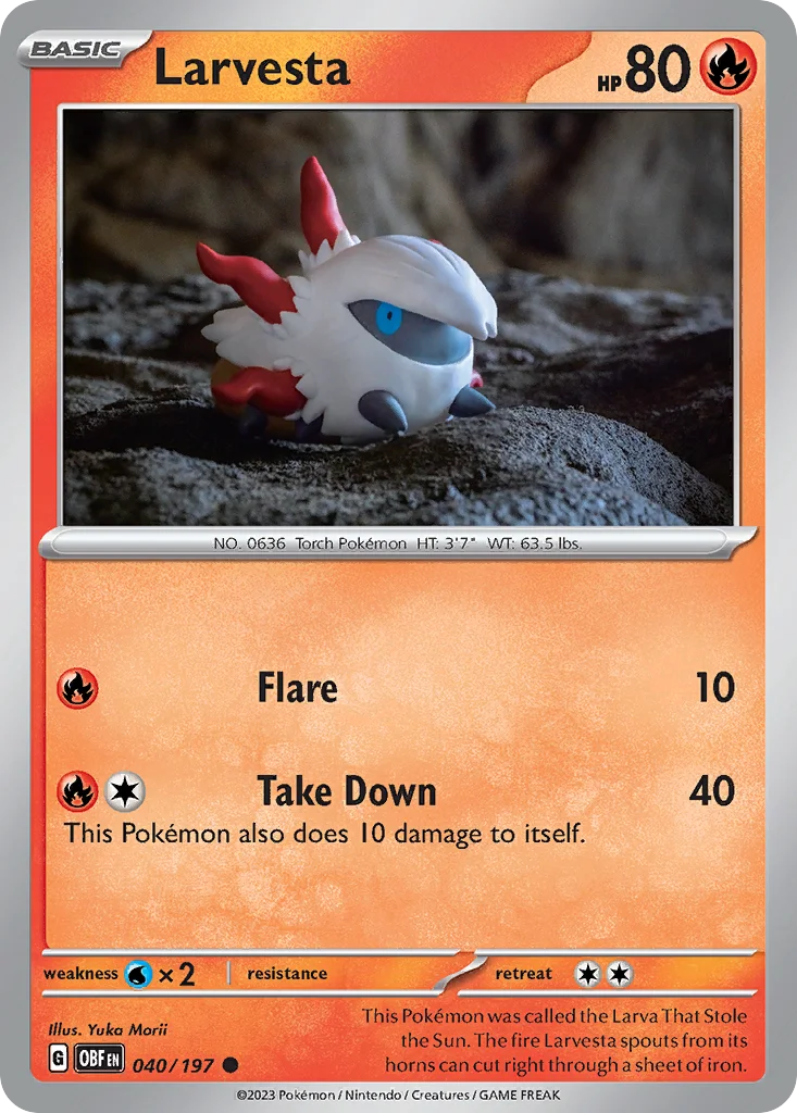 Larvesta Pokemon card