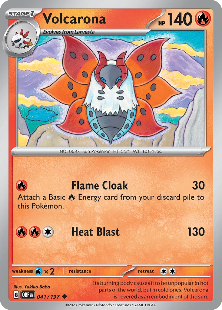 Volcarona Pokemon card