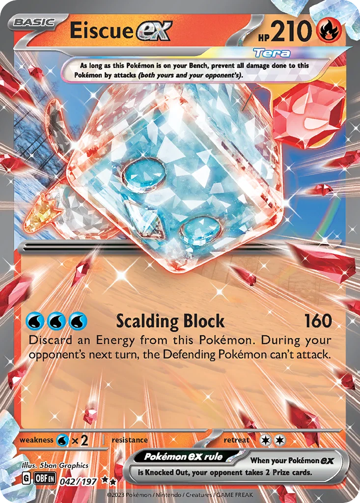 Eiscue ex Pokemon card