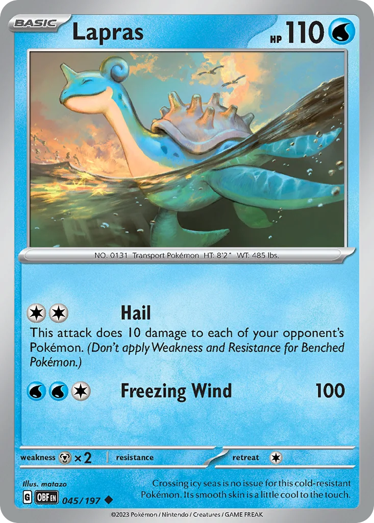 Lapras Pokemon card