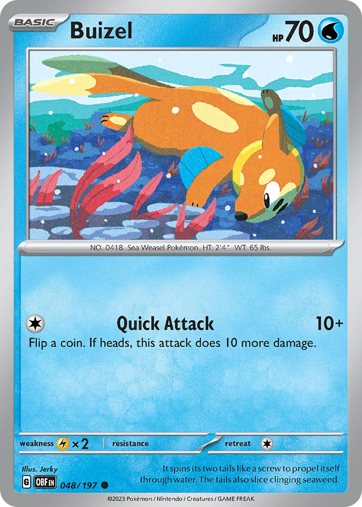 Buizel Pokemon card