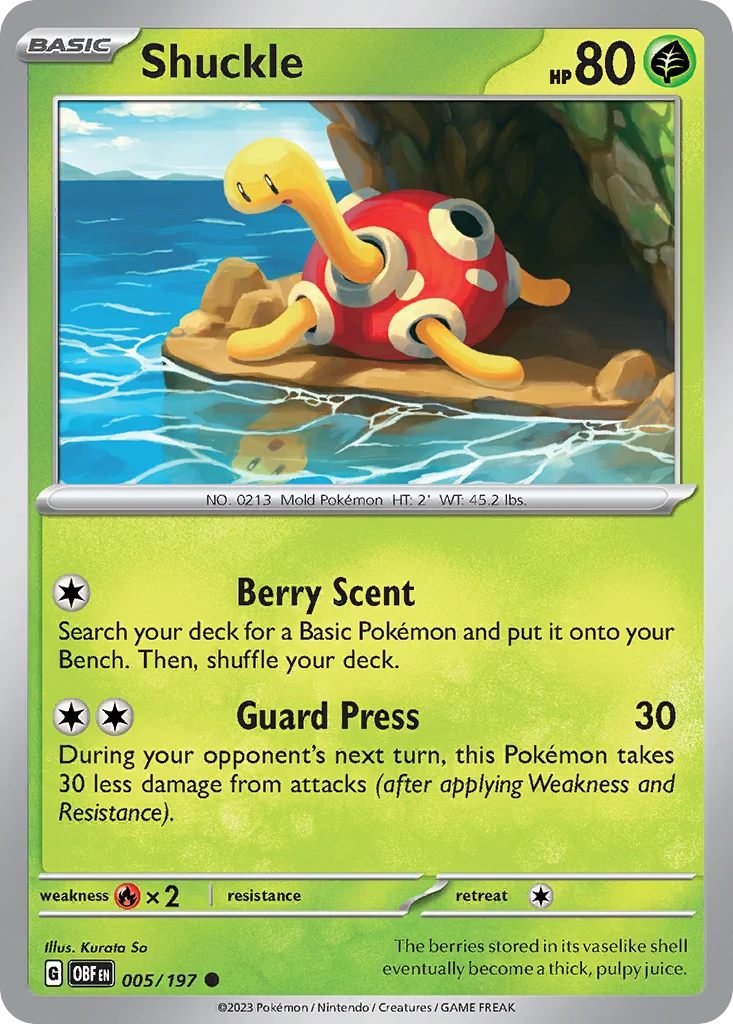 Shuckle Pokemon card