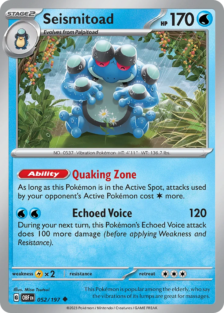 Seismitoad Pokemon card