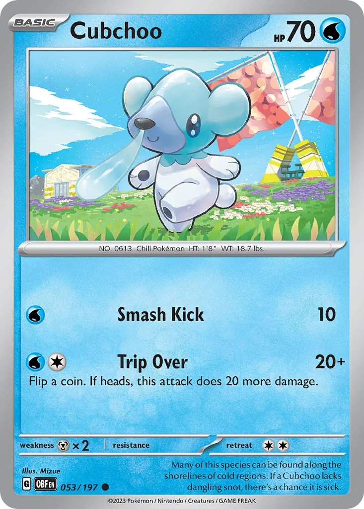 Cubchoo Pokemon card