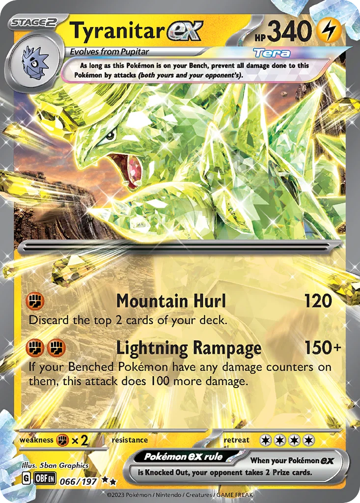 Tyranitar ex Pokemon card