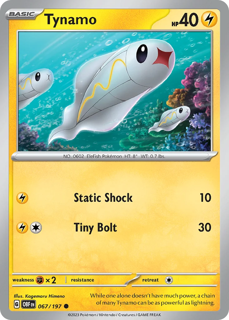 Tynamo Pokemon card