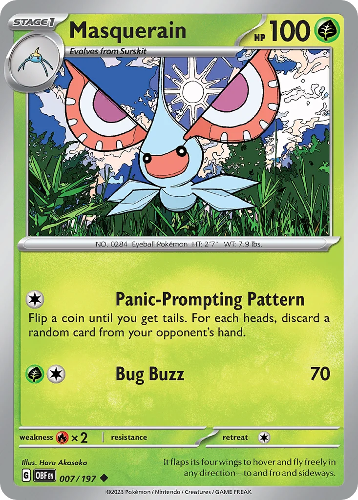 Masquerain Pokemon card