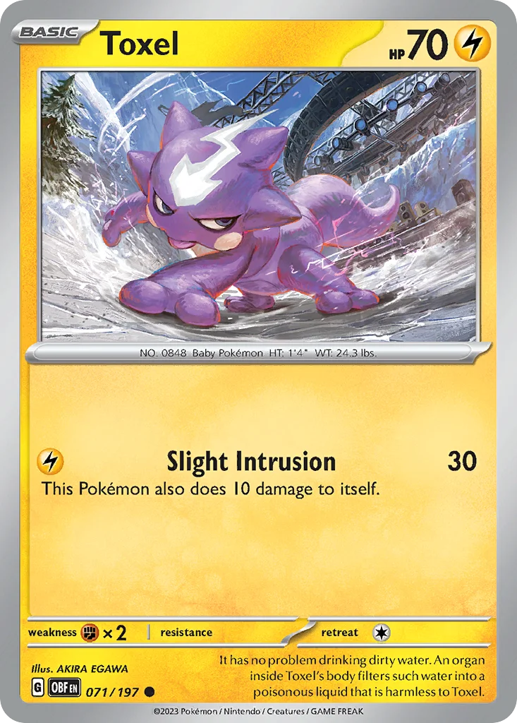 Toxel Pokemon card