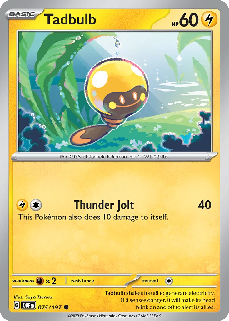 Tadbulb Pokemon card