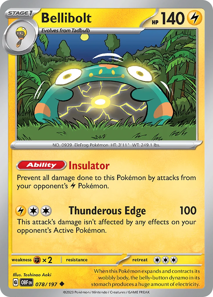Bellibolt Pokemon card
