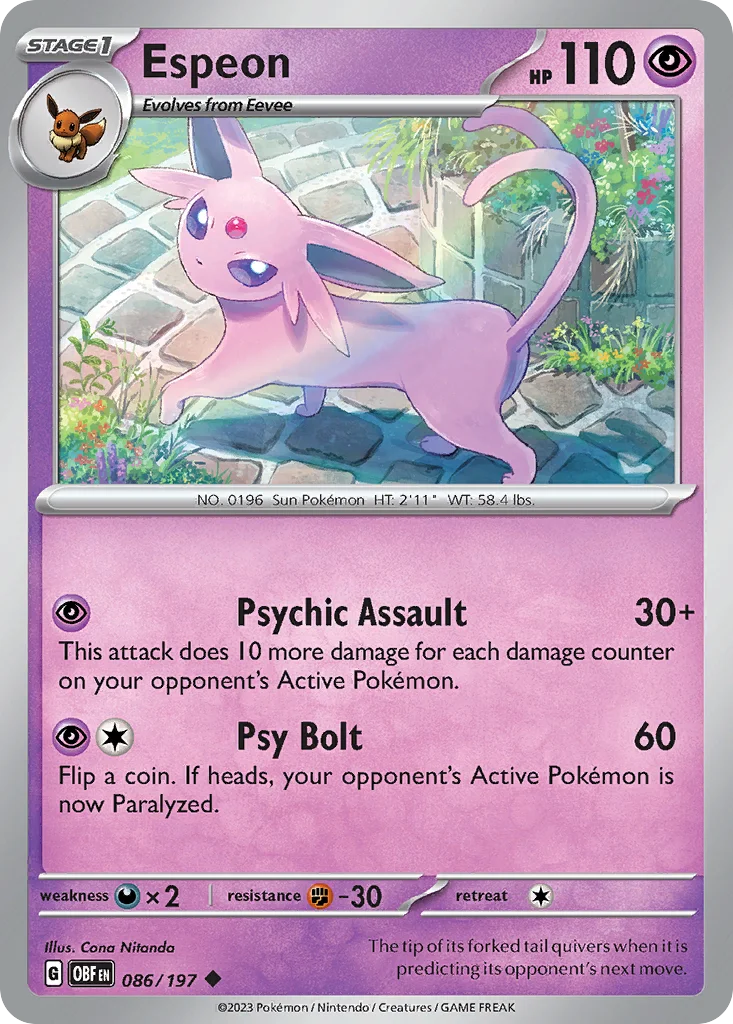 Espeon Pokemon card