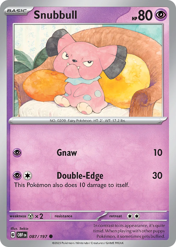 Snubbull Pokemon card
