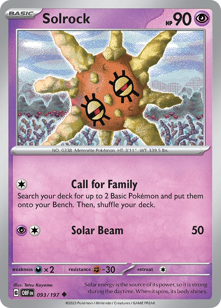 Solrock Pokemon card