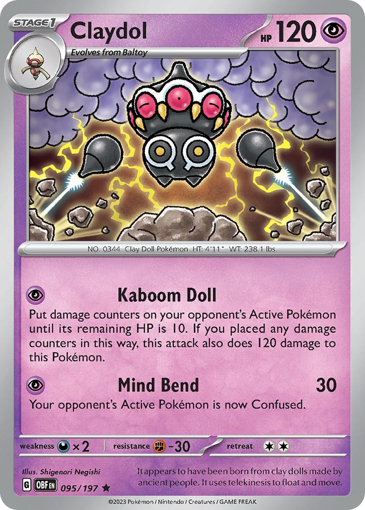 Claydol Pokemon card