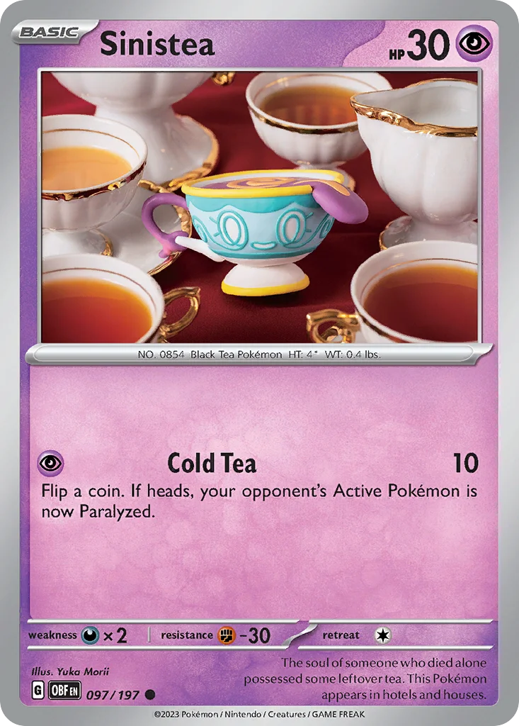 Sinistea Pokemon card