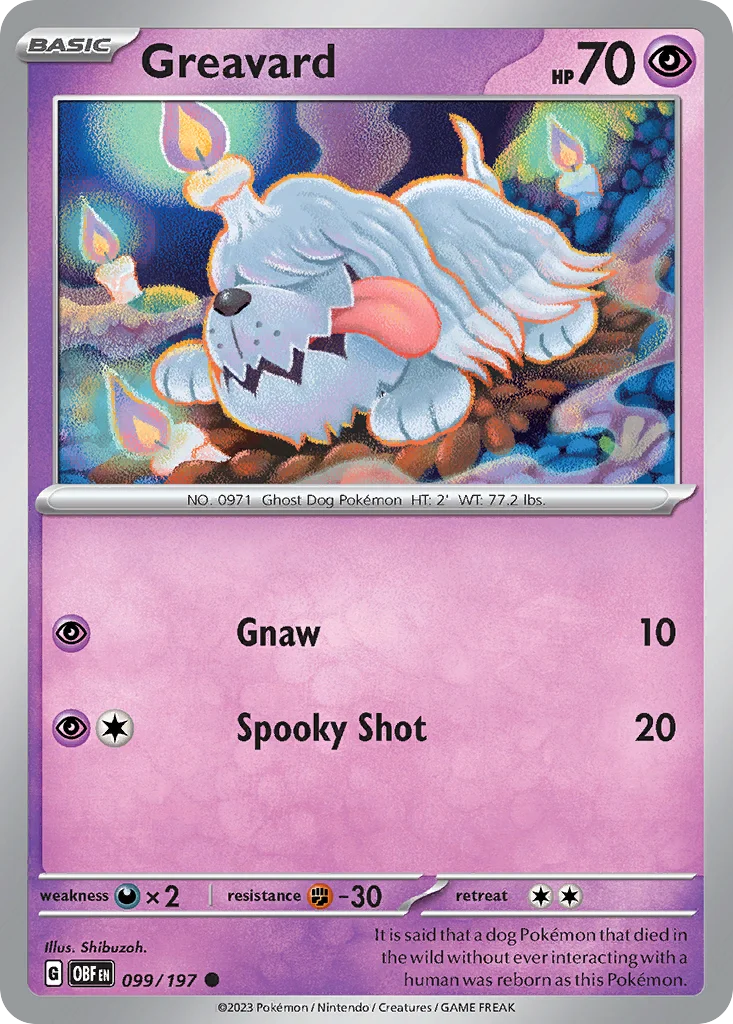 Greavard Pokemon card