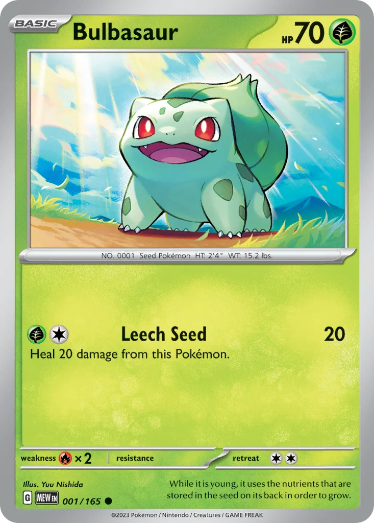 Bulbasaur Pokemon card