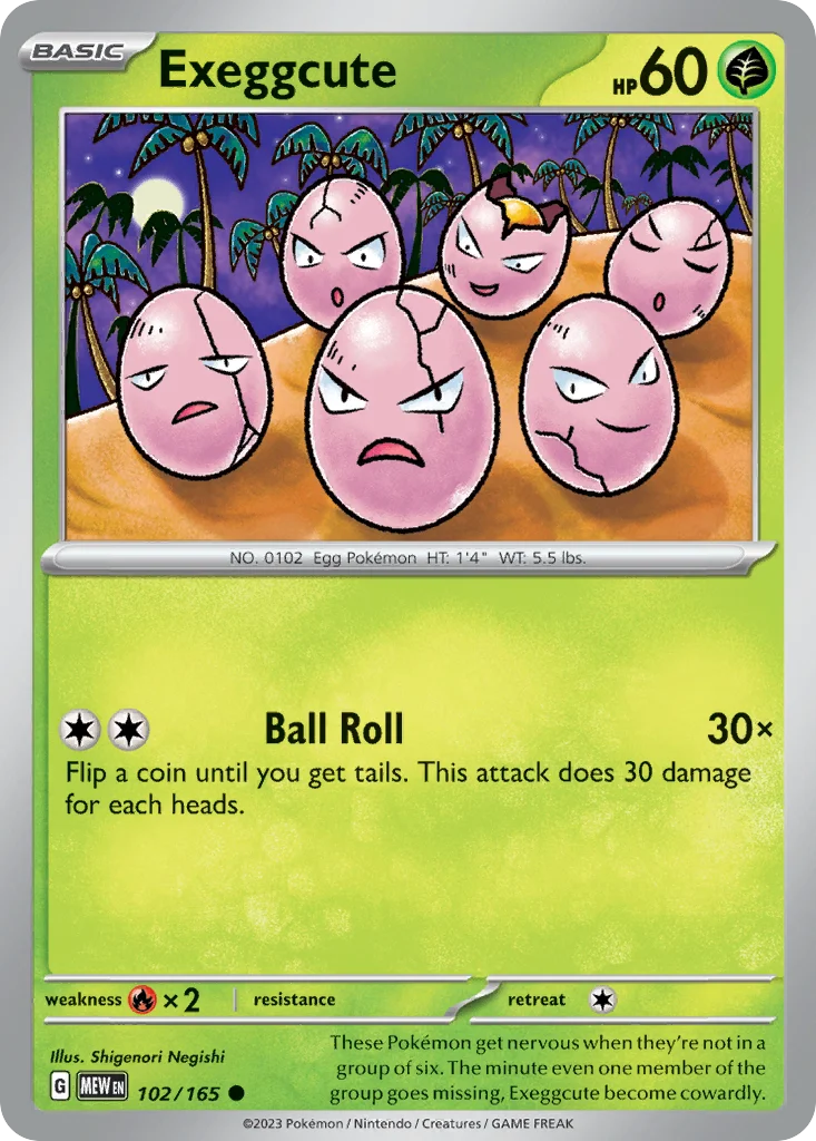 Exeggcute Pokemon card