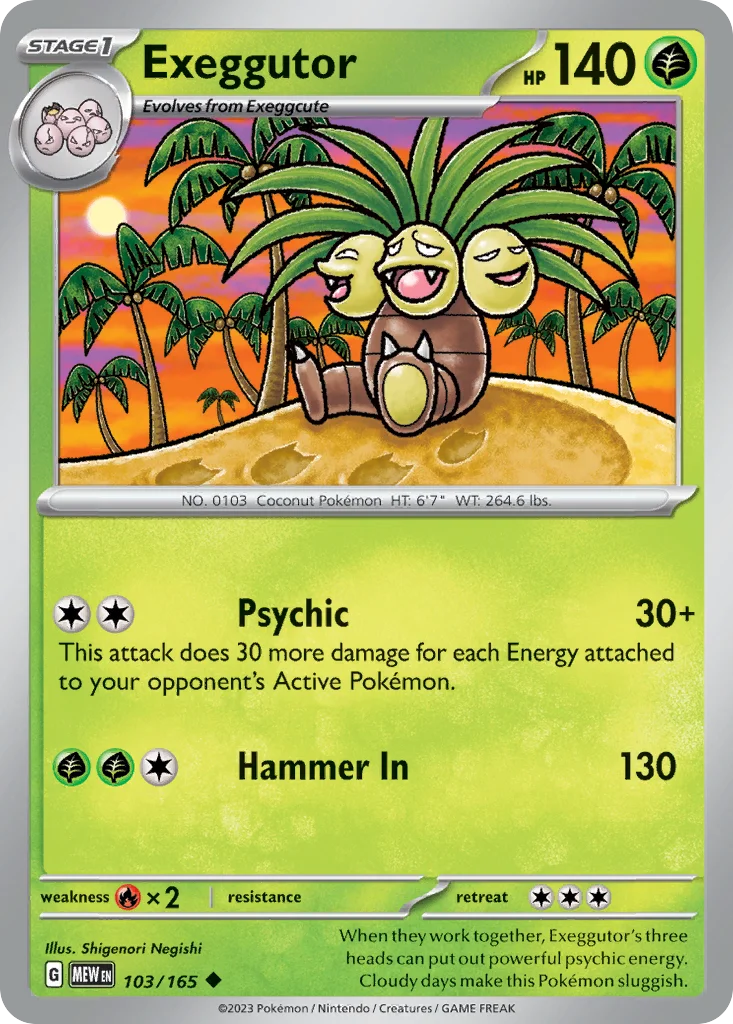 Exeggutor Pokemon card