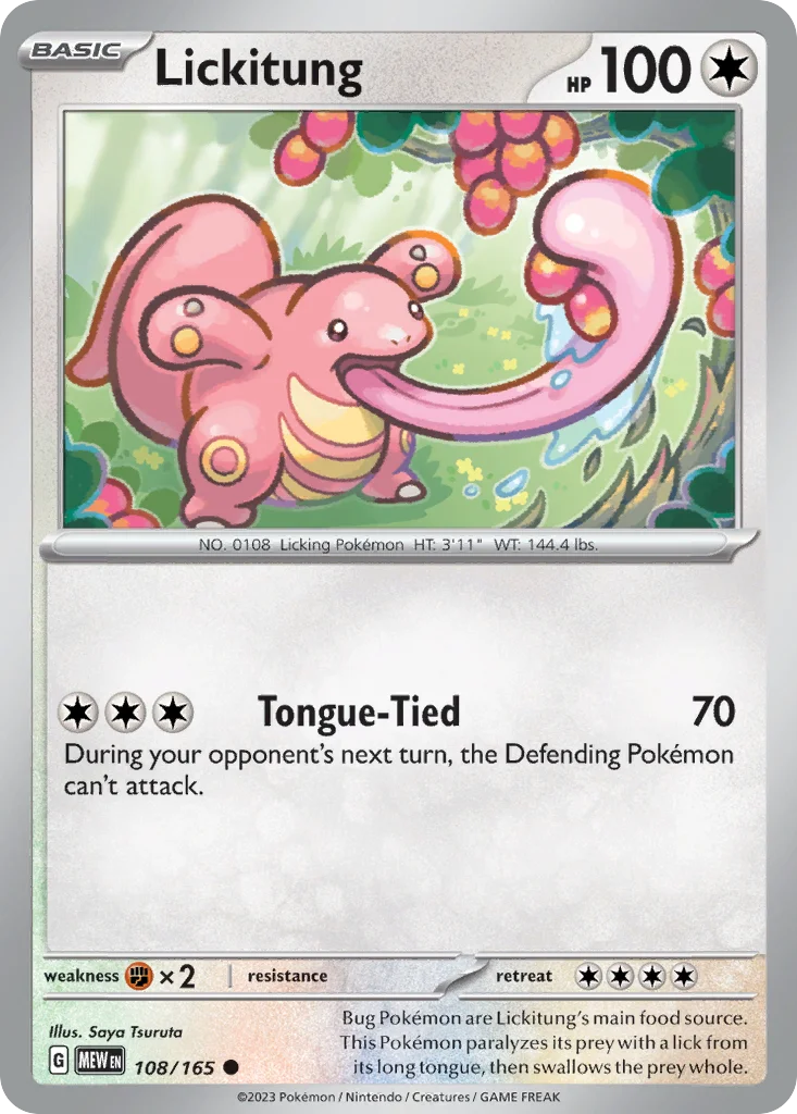 Lickitung Pokemon card