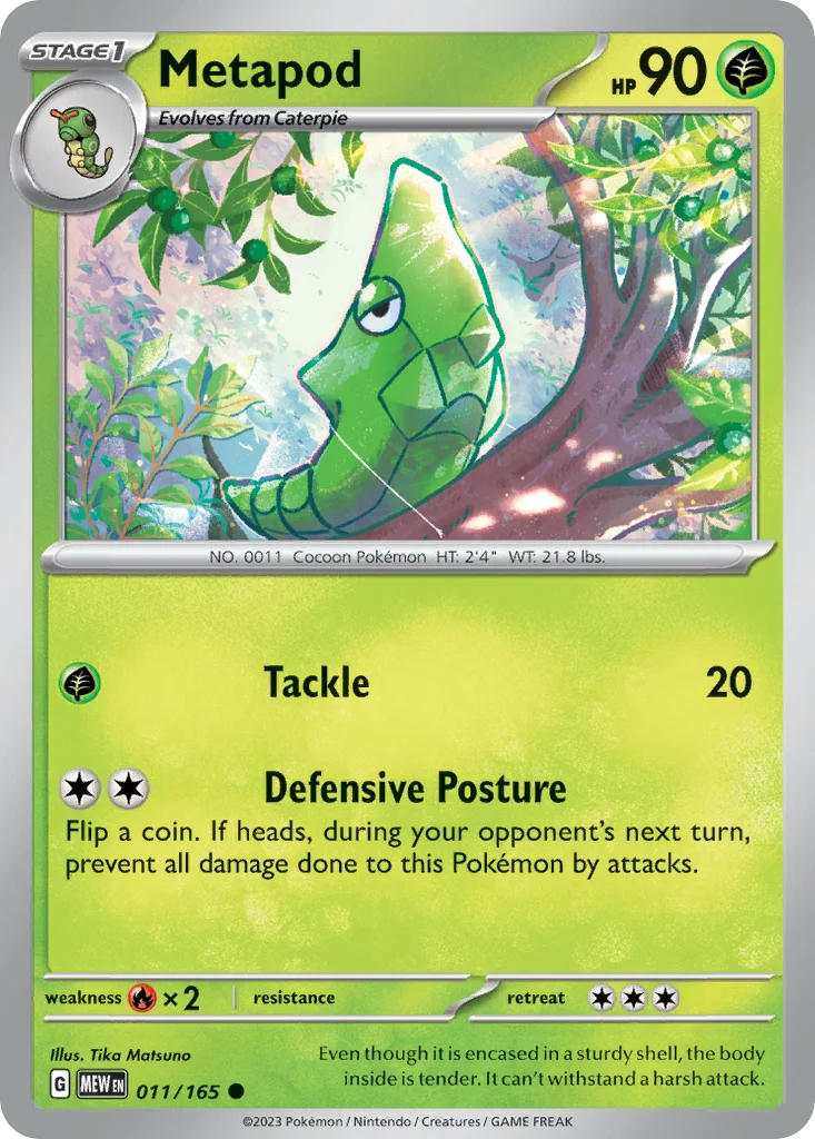 Metapod Pokemon card