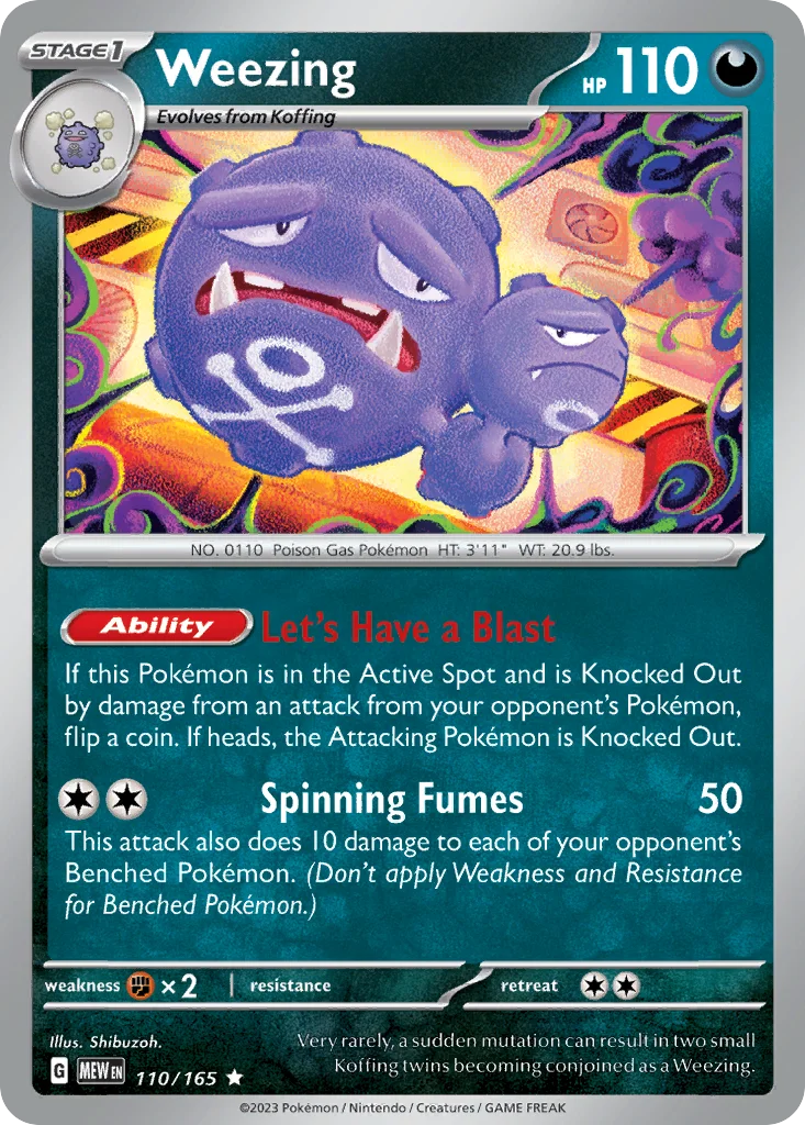 Weezing Pokemon card