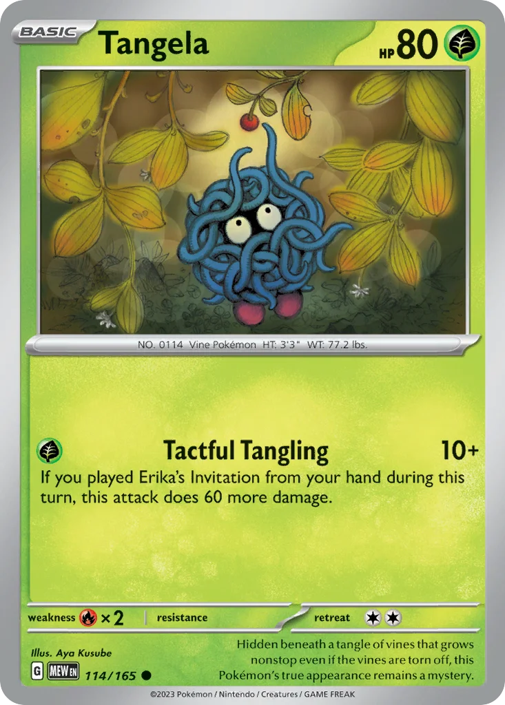 Tangela Pokemon card
