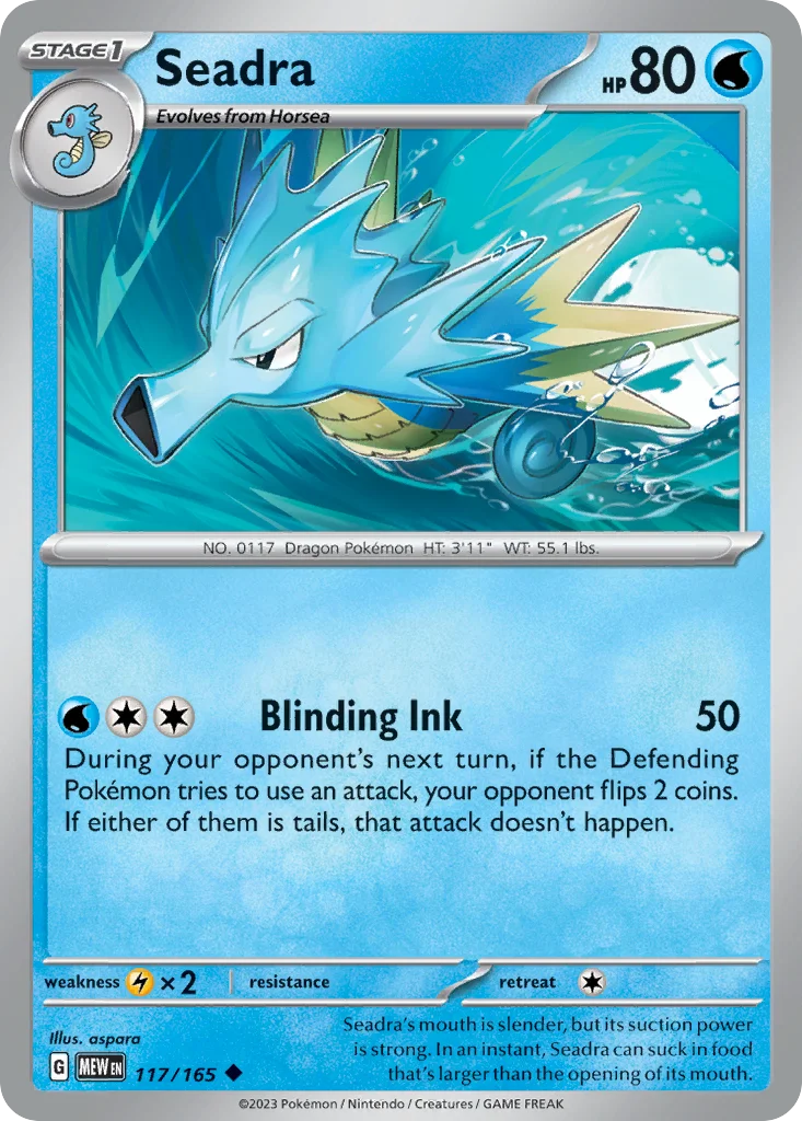 Seadra Pokemon card