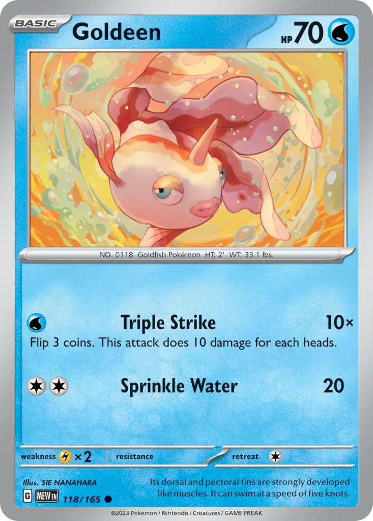 Goldeen Pokemon card