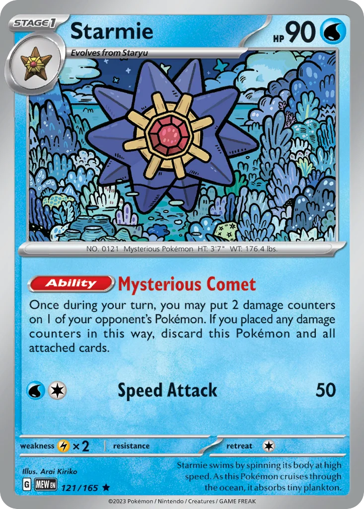 Starmie Pokemon card