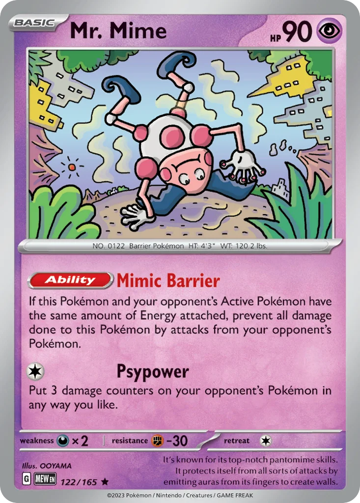 Mr. Mime Pokemon card